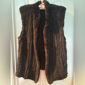 Women's Brown Faux Fur Vest